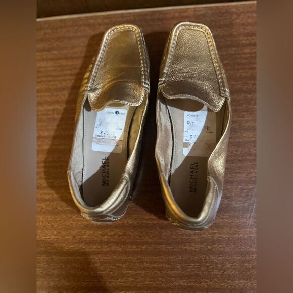 Michael Kors Gold Loafers - Picture 1 of 5